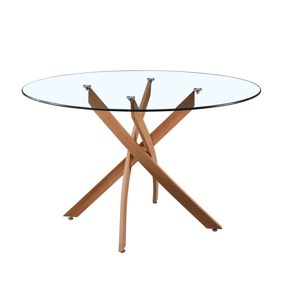 ETERNO TABLE TEMPERED GLASS TRANSPARENT TEMPERED GLASS NATURAL 120x120x75 PRC