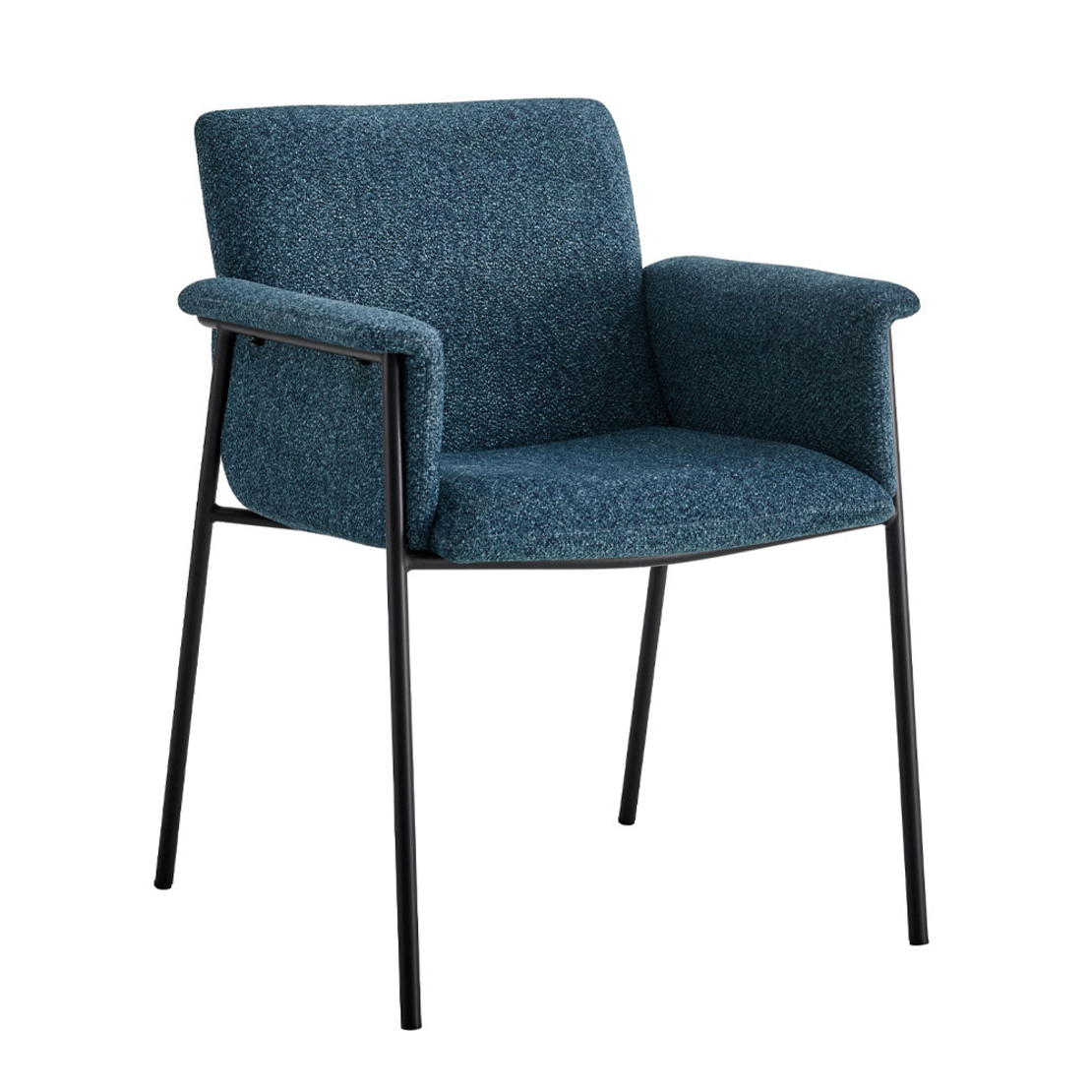 JAPO CHAIR FABRIC WATER GREEN METAL BLACK E1 PRC