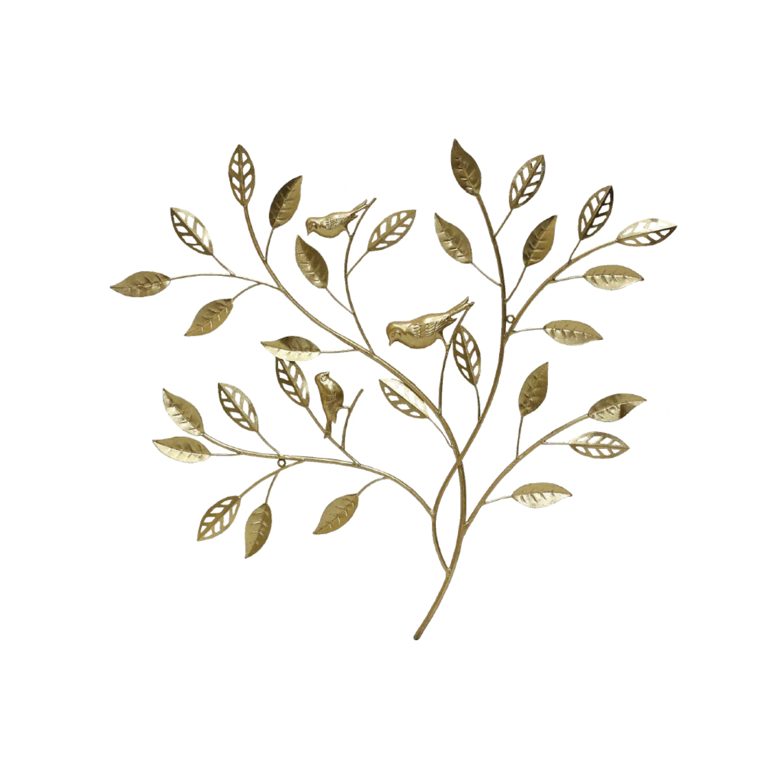 OLIVE BIRD DECO WALL METAL GOLD 82x3xH76cm PRC