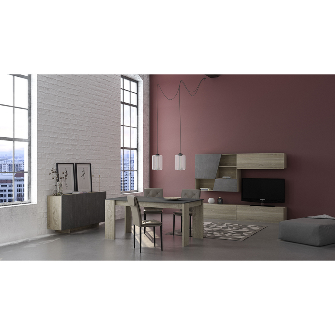 INTRO TABLE MELAMINE CEMENT DARK SONOMA DARK E1 EU
