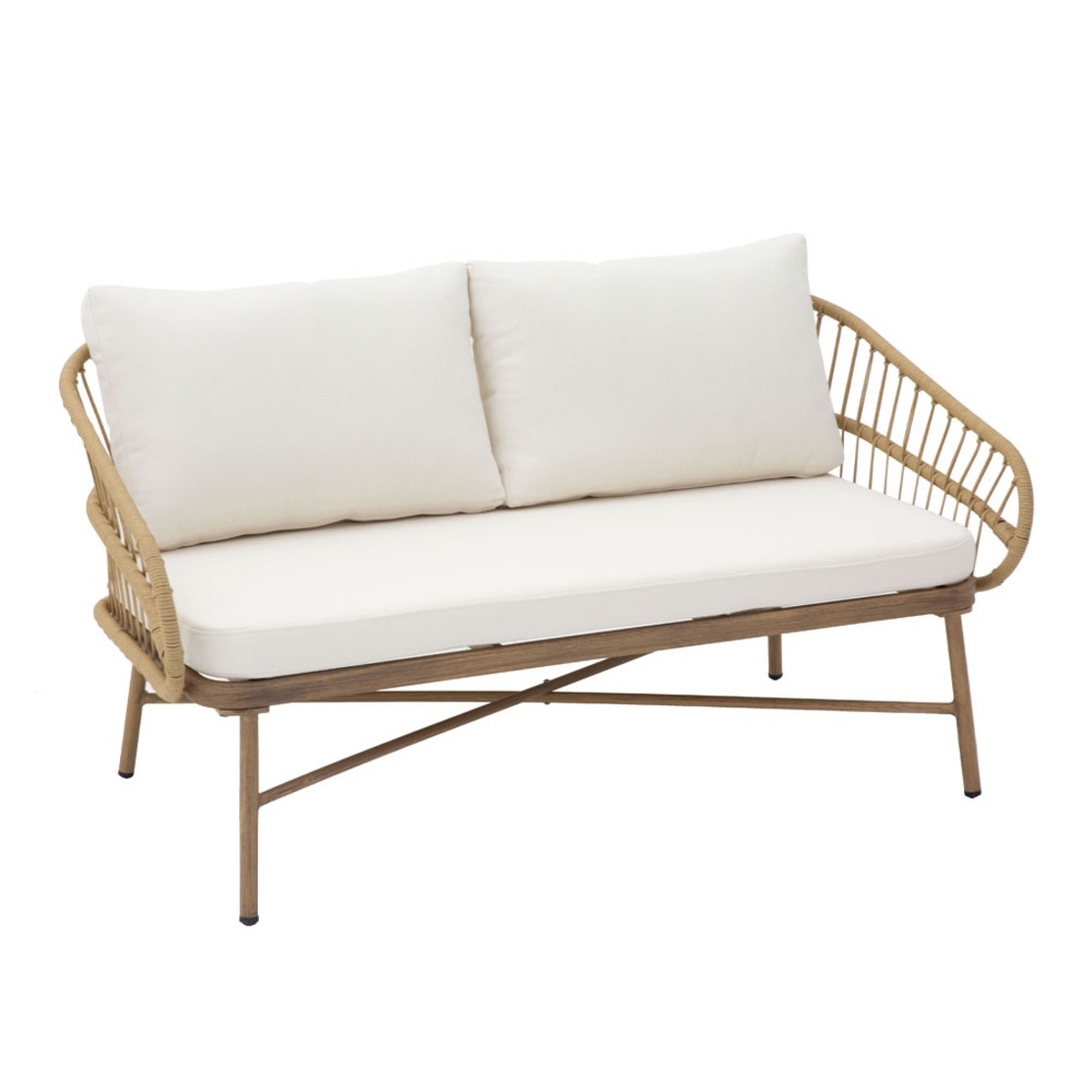 CAVE LOUNGE SET 1+2+1 ALUMINIUM NATURAL PRC