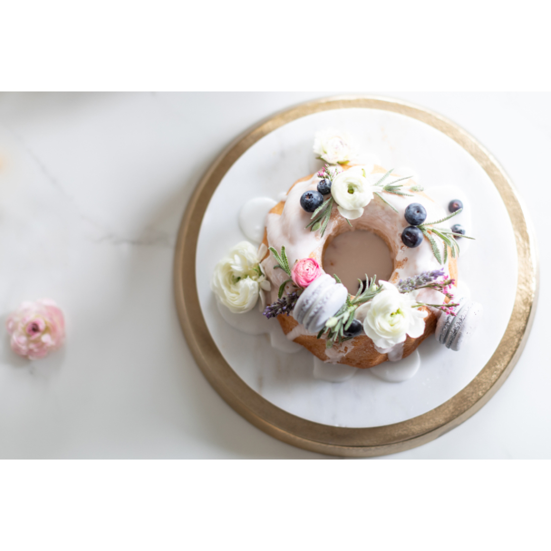 IBIZA TRAY ROTATING MARBLE WHITE 30x30xH3cm PRC