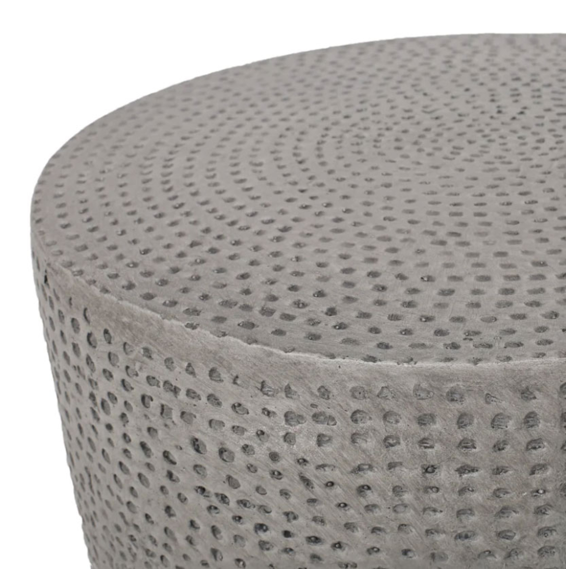 AFRICA SIDE TABLE MgO GREY 36x36xH45cm PRC