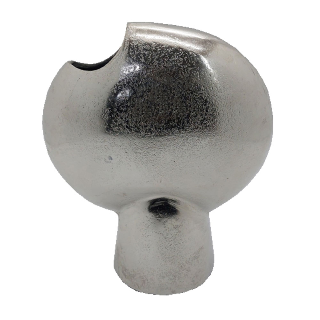 DOTO VASE ALUMINIUM SILVER NICKEL 20,25x11,5xH25,5