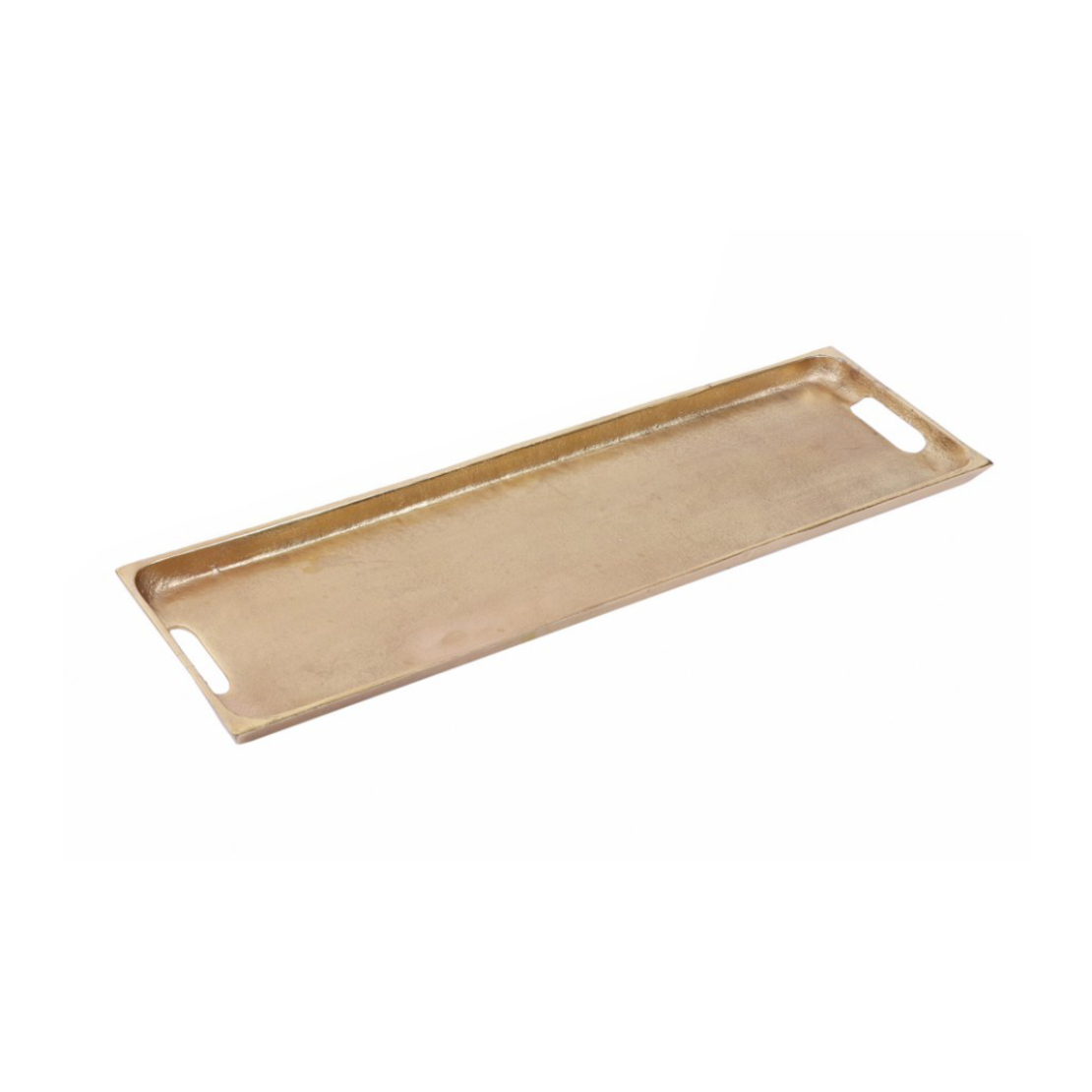 ZADIN TRAY WITH HANDLES ALUMINIUM GOLD 60x16xH5cm
