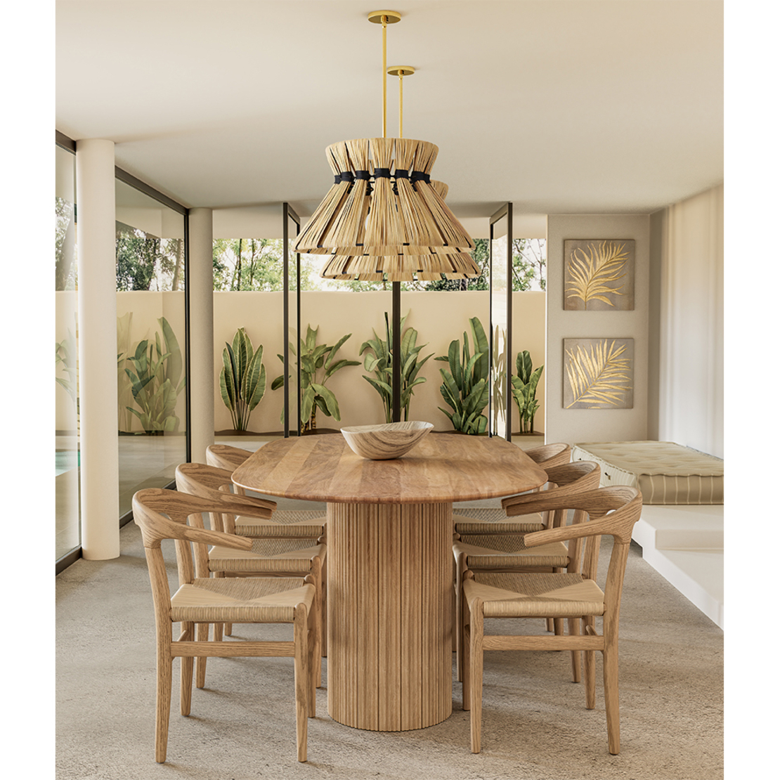 ORGANIC TABLE WOOD MANGO NATURAL IN