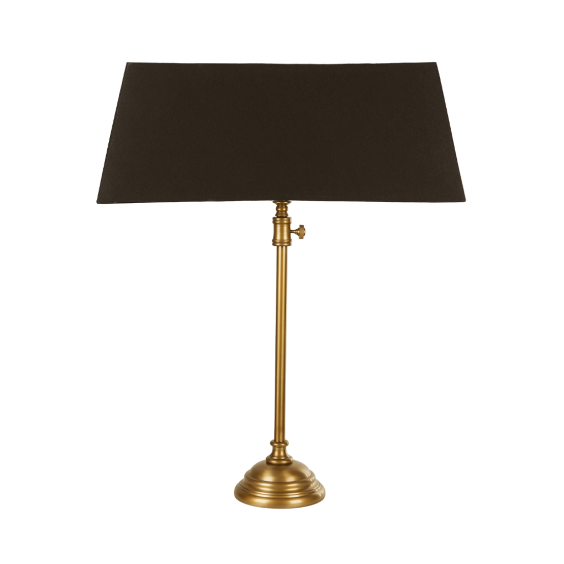 LANG LAMP TABLE ALUMINIUM FABRIC GOLD ANTIQUE BLAC