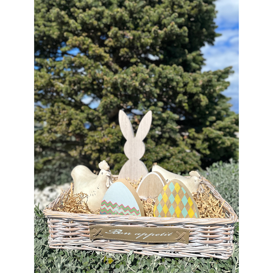 GALINHA 1 DECO ROOSTER POLYRESIN BEIGE 22,5x12,1xH