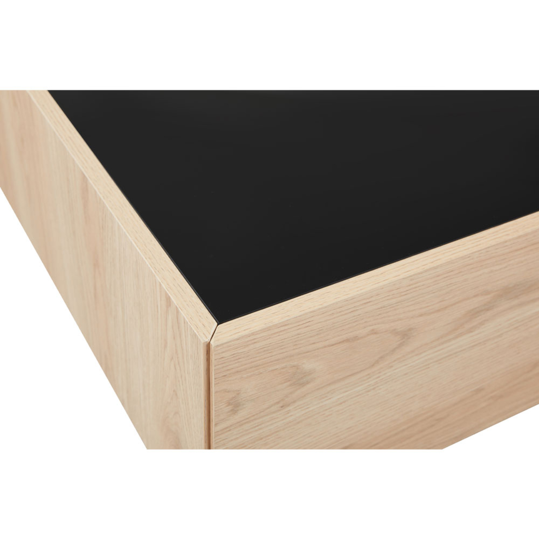 CUBIUS COFFEE TABLE MELAMINE NATURAL MELAMINE SMOKE BLACK 118x59x33 E1