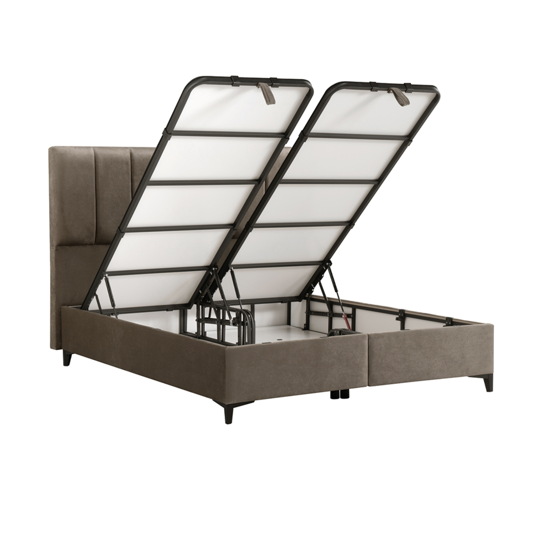 STICKS BED WITH STORAGE (FOR MATTRESS 160x200cm) VELVET CAMEL 05-911 E1 TR
