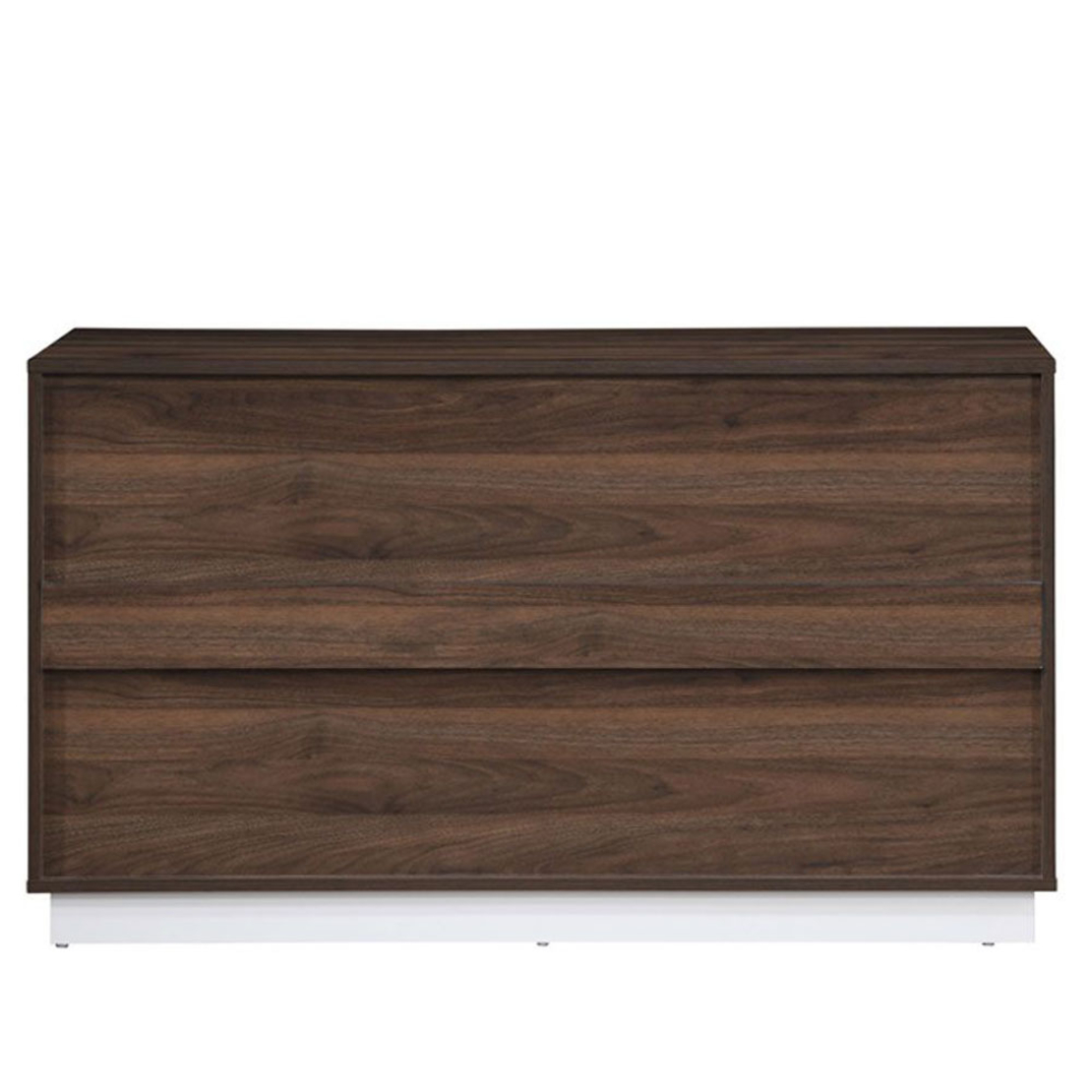 DOBLE PEDESTAL 3DRAWERS CHIPBOARD WITH MELAMINE CARTA WALNUT CHIPBOARD WITH MELAMINE CARTA WHITE E1