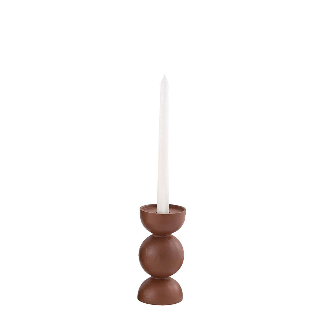 FORMAS CANDLE HOLDER ALUMINIUM TERRACOTTA 8x8xH16c