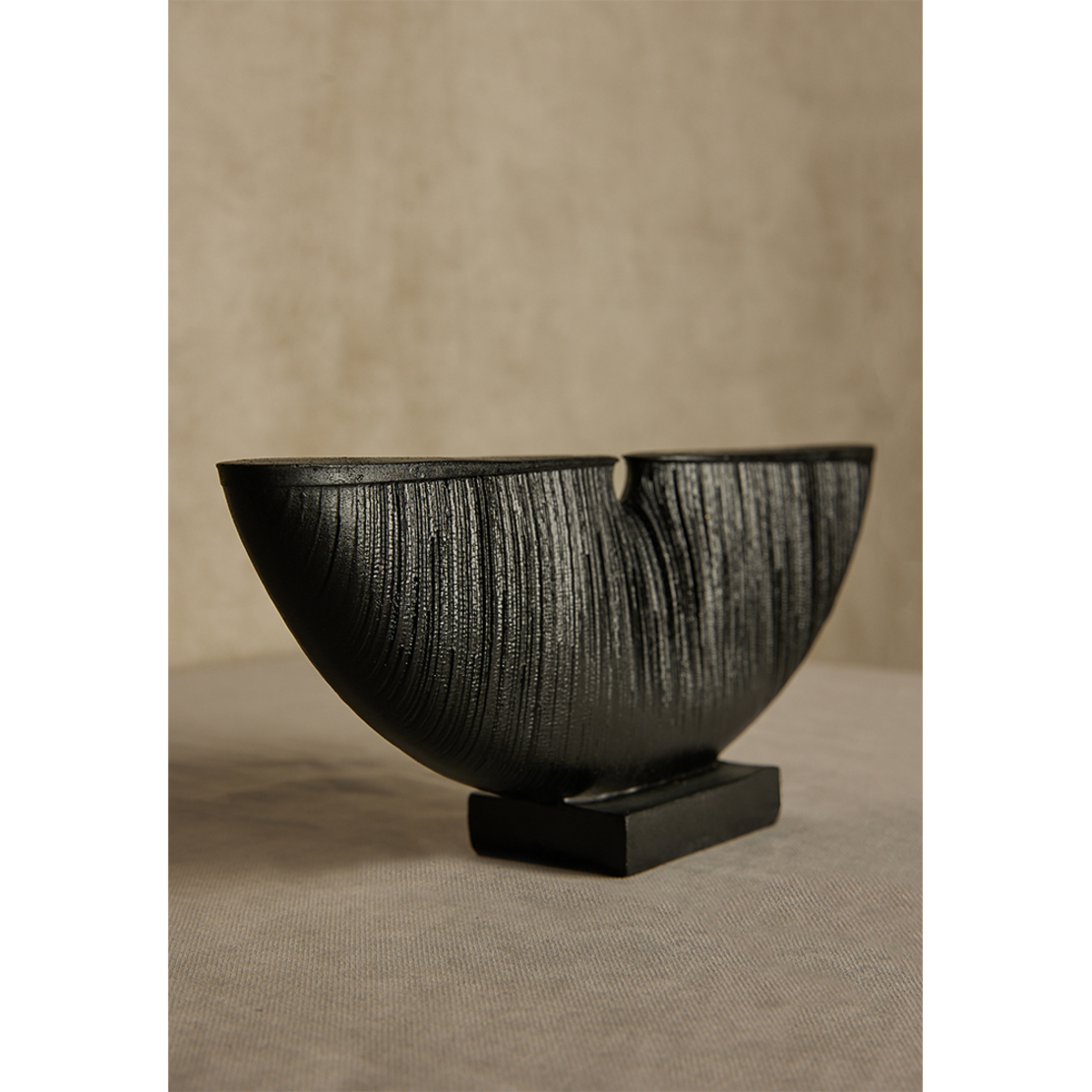 MORIRI DECO POLYRESIN BLACK 35x6xH12cm PRC