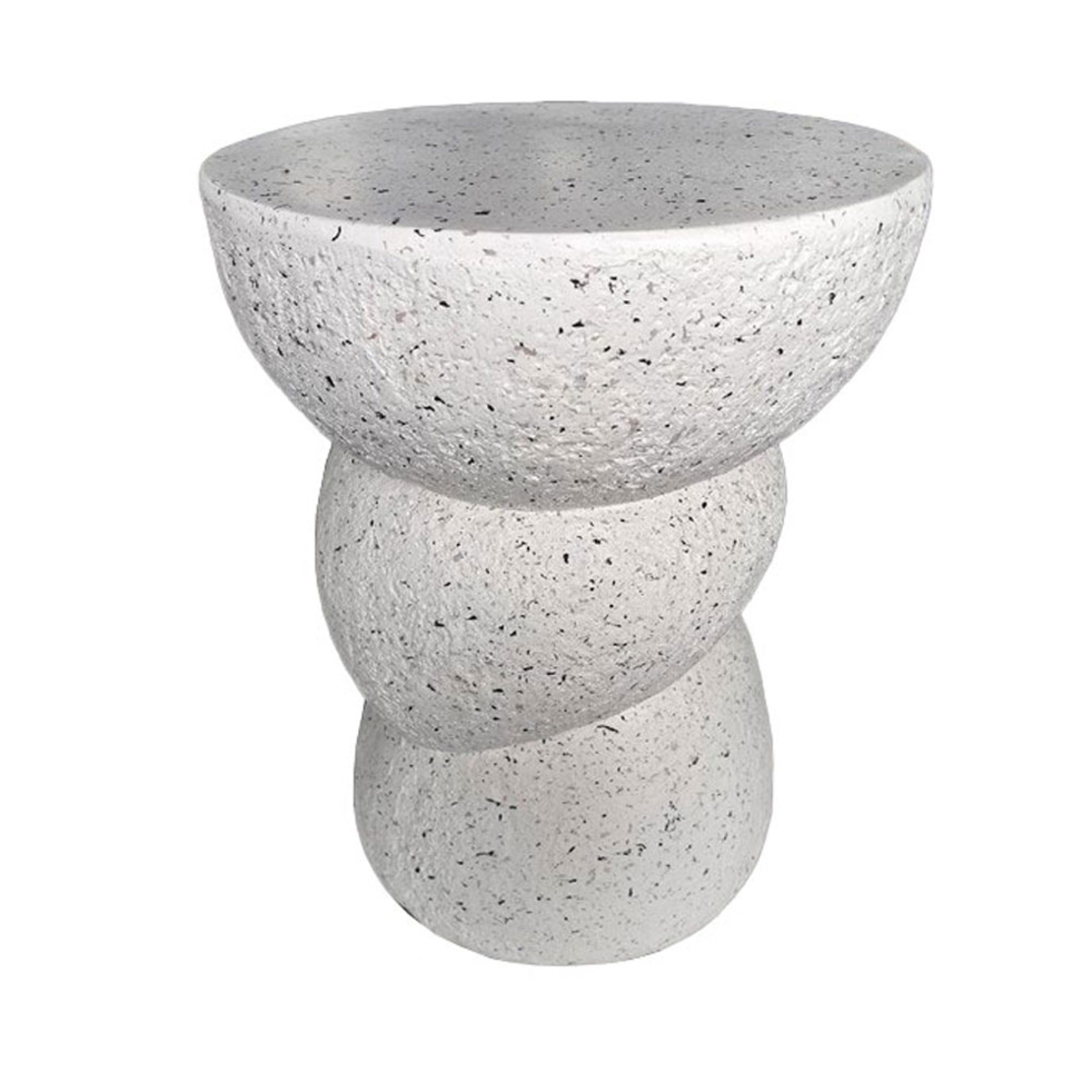ASIMETRON SIDE TABLE MgO TERRAZZO 35x35xH46cm PRC