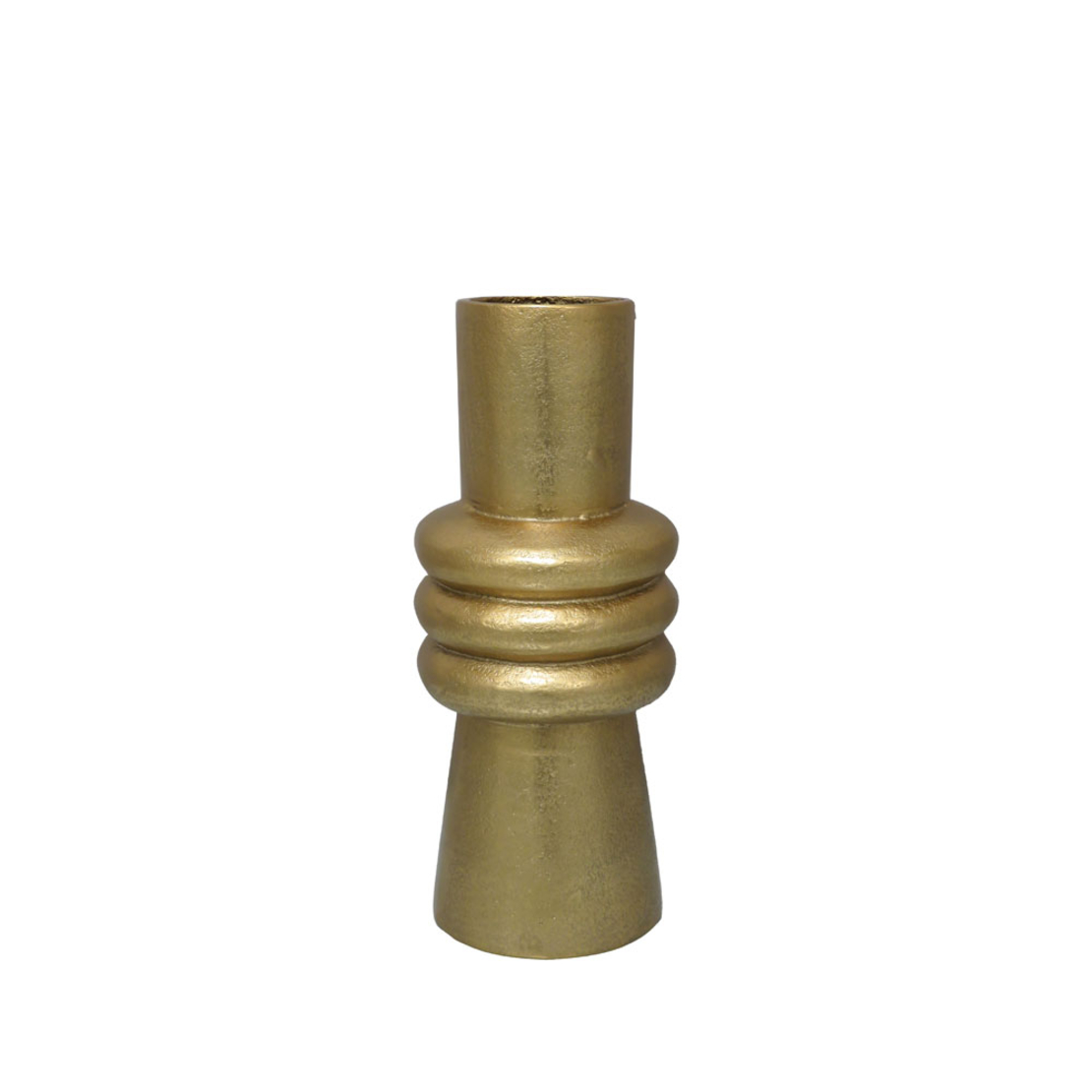 ARTIOM VASE 14x14x33 ALUMINIUM GOLD