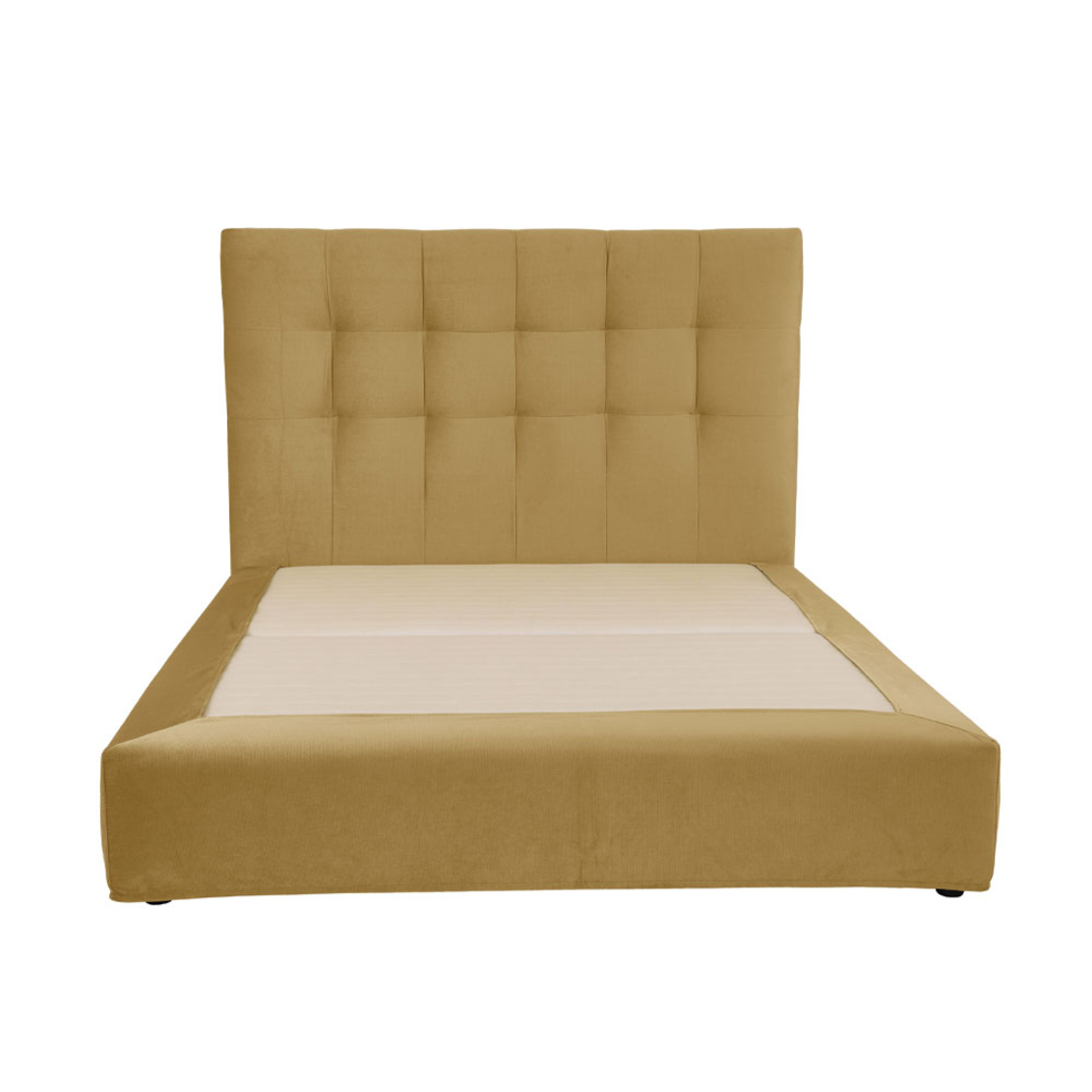 7DAYS BED WITHOUT STORAGE (FOR MATTRESS 160x200cm) FABRIC MUSTARD TEXAS08 FABRIC E1 EU