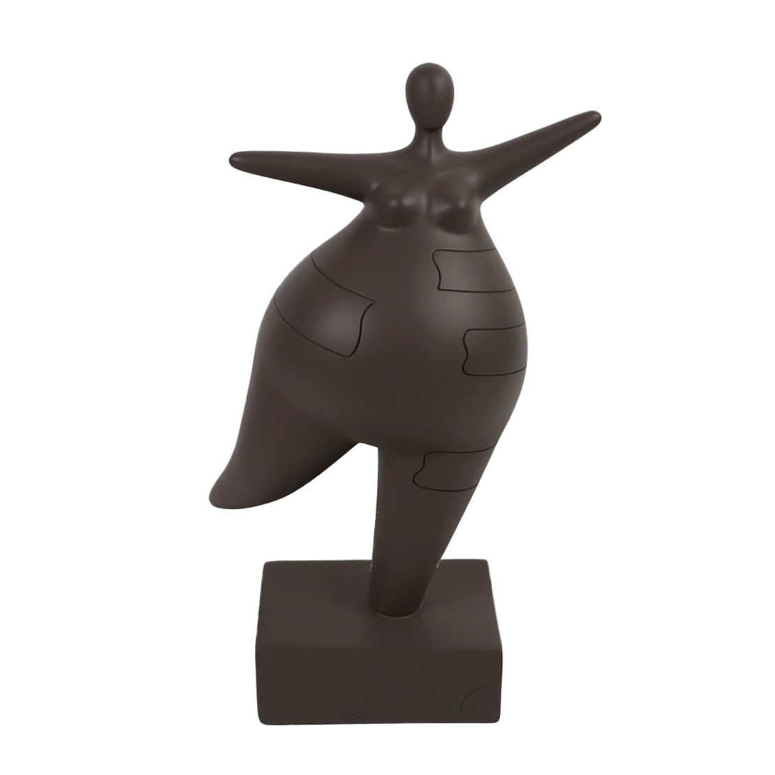 BALLERINA DECORATION BODY 16x9.5x26.5 POLYRESIN BROWN DARK