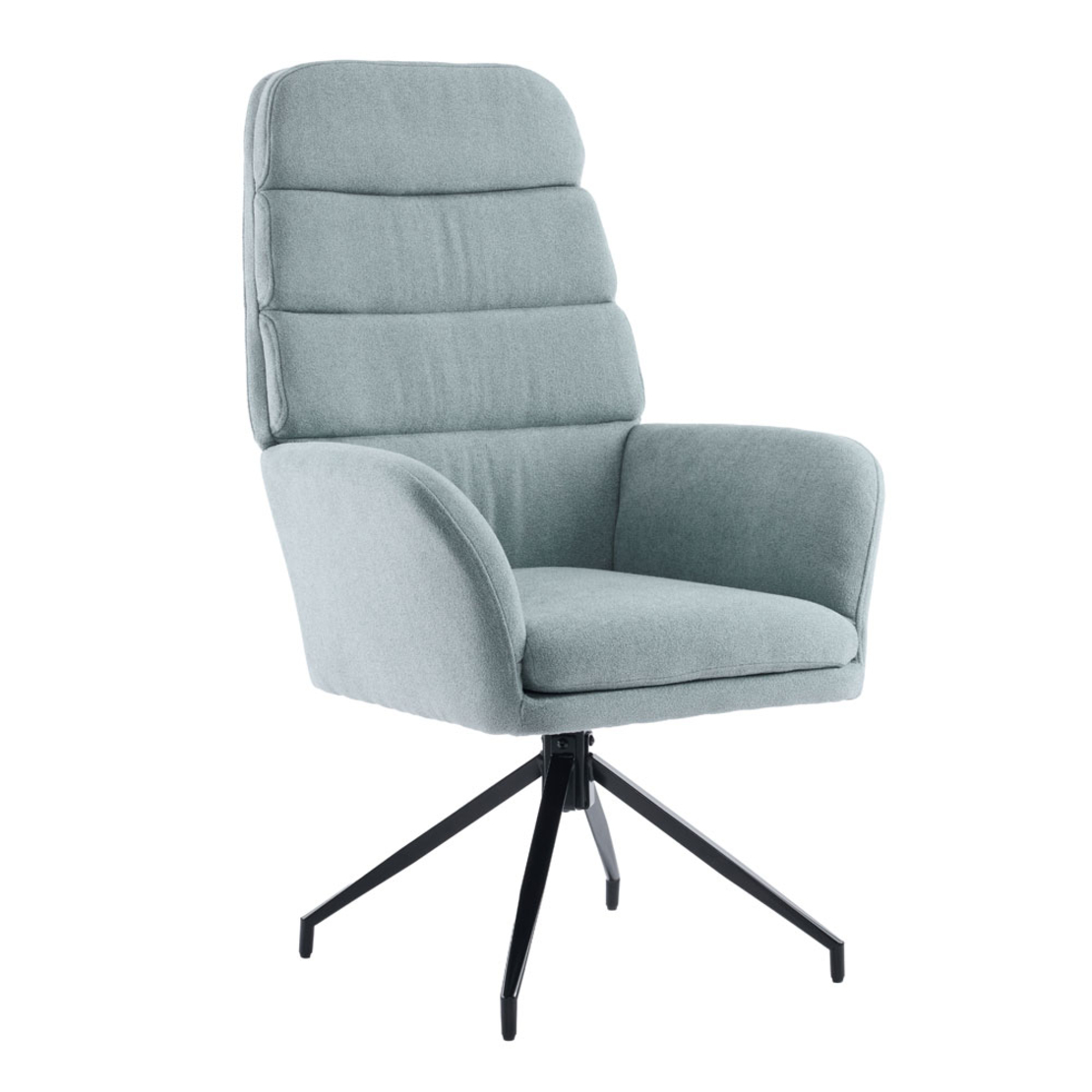 GIRAR ARMCHAIR SWIVEL FABRIC MINT METAL BLACK PRC