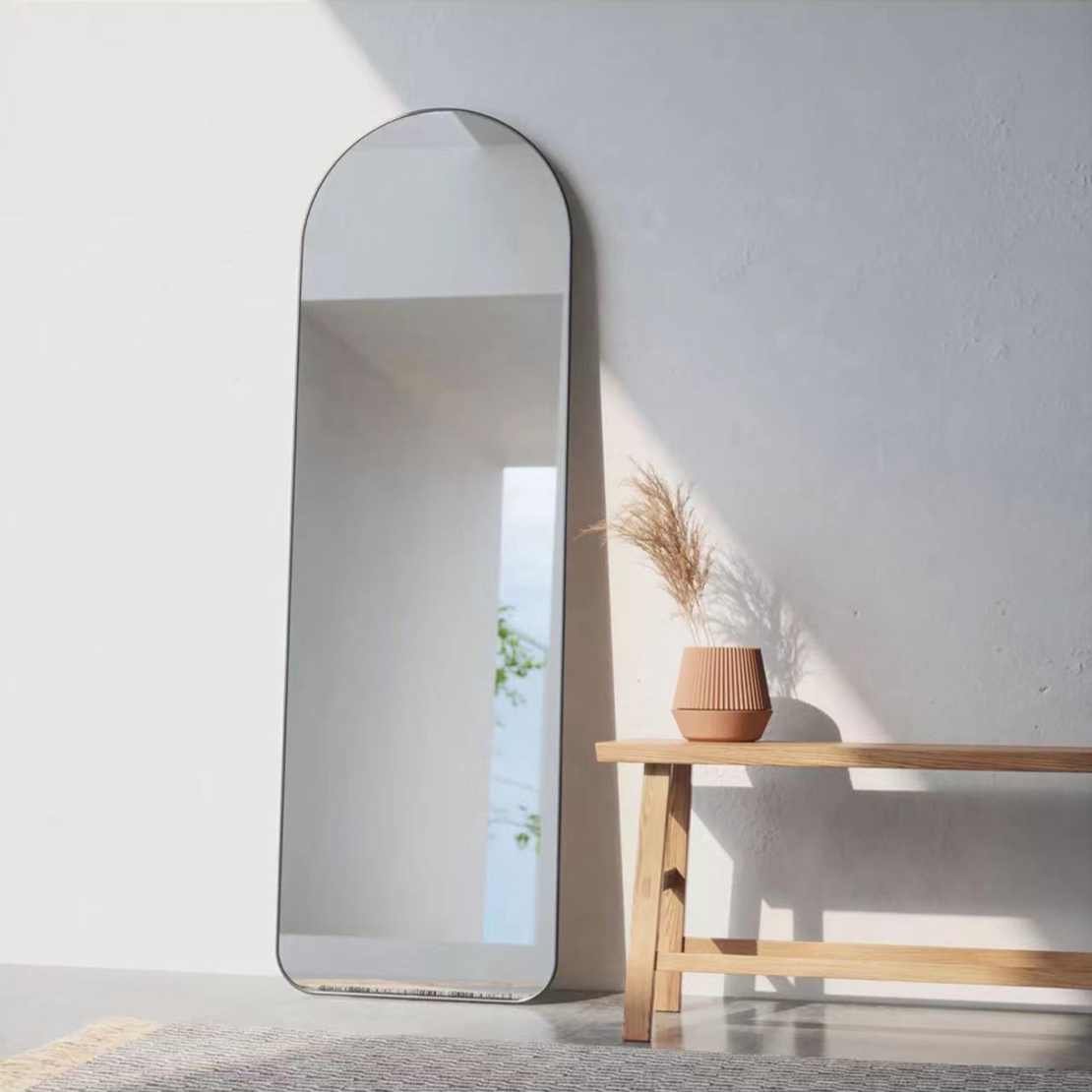 SORTY WALL MIRROR ALUMINIUM BLACK 51xH158cm E1 PRC