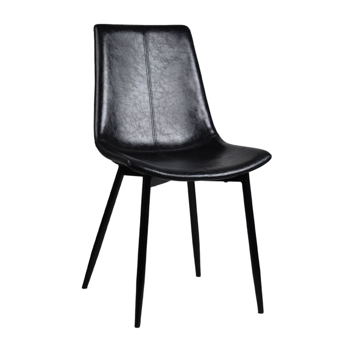 STRAIGHT CHAIR FABRIC BLACK METAL PRC