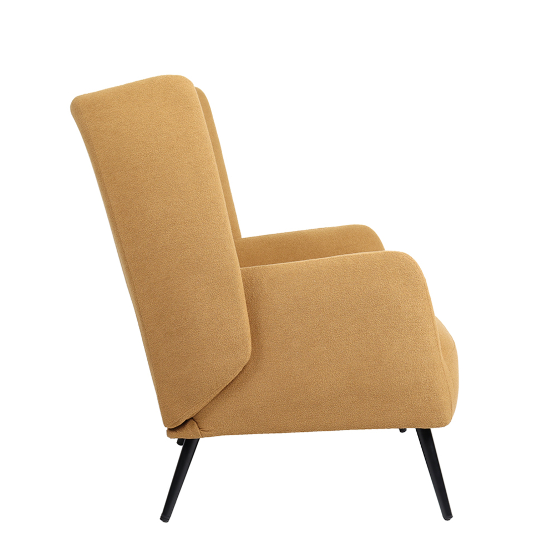 MONACO ARMCHAIR FABRIC MUSTARD WOOD RUBBERWOOD BLACK PRC