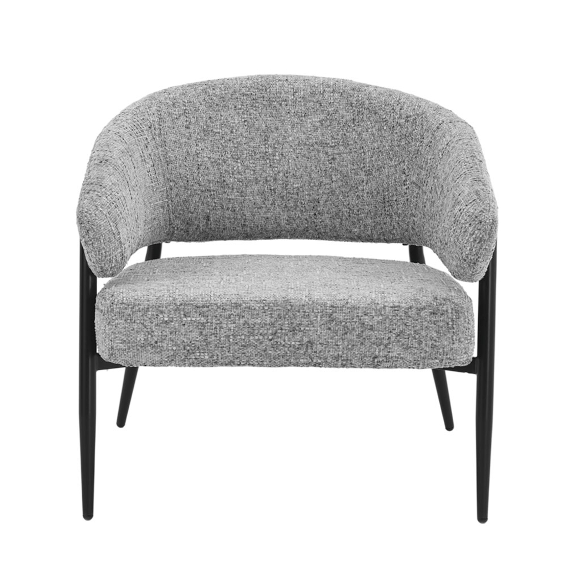 MORITZ ARMCHAIR FABRIC GREY METAL BLACK E1 PR