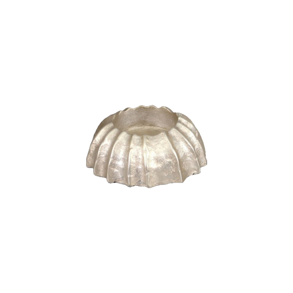 MOLK BASE FOR CANDLE ALUMINIUM CHAMPAGNE D8xH3cm I