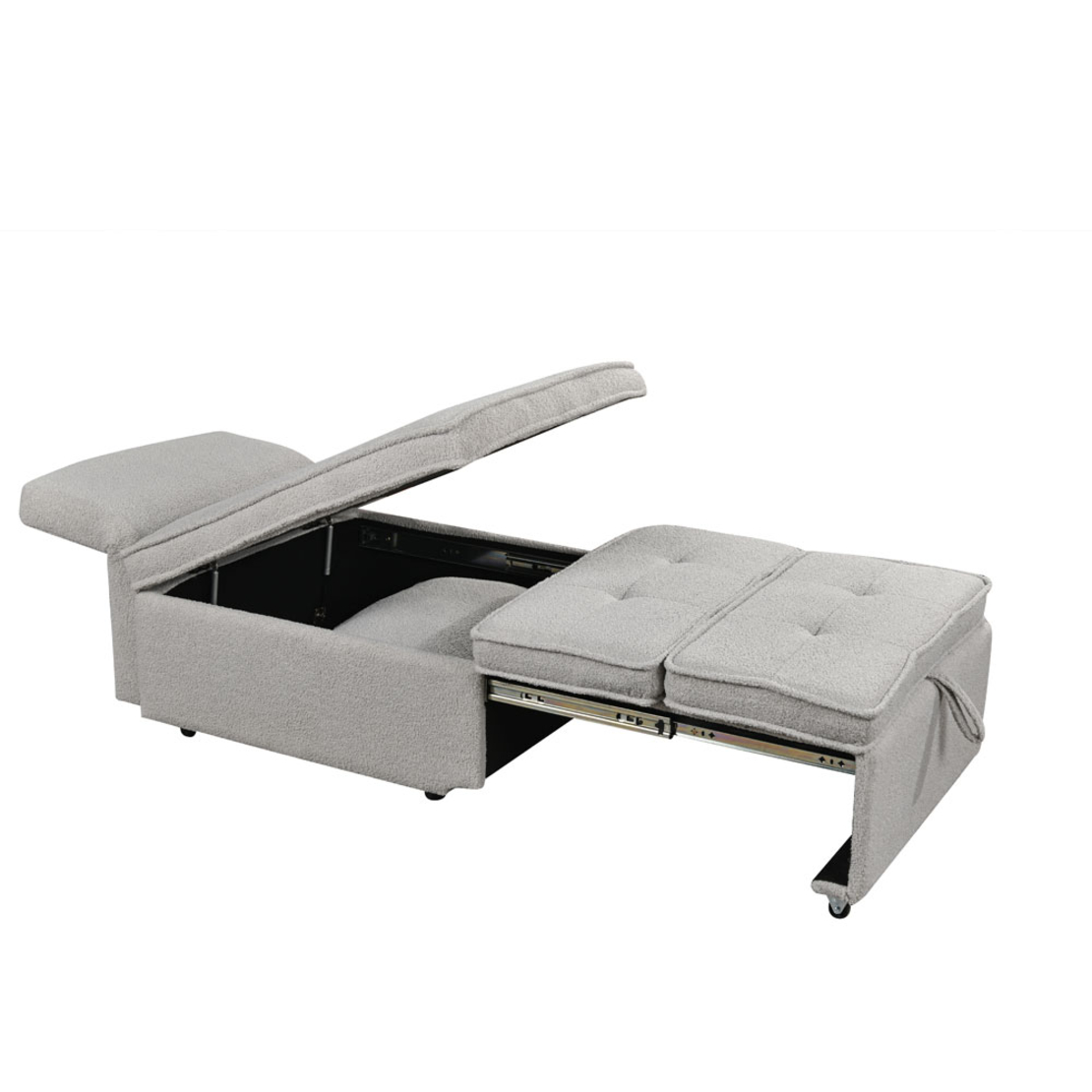 SLEEP ARMCHAIR BED FABRIC GREY FABRIC E1