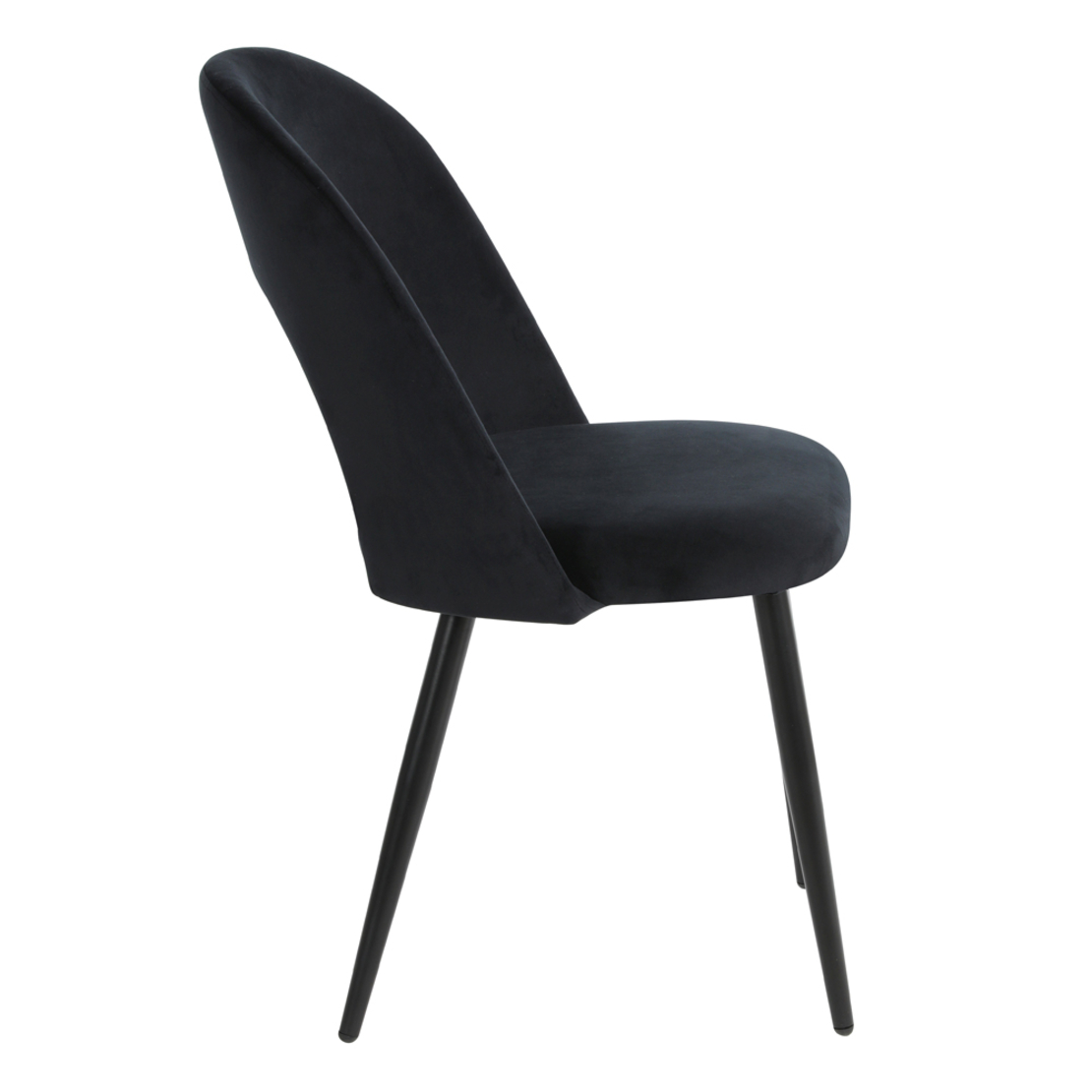 KIM CHAIR FABRIC BLACK METAL BLACK E1 PRC