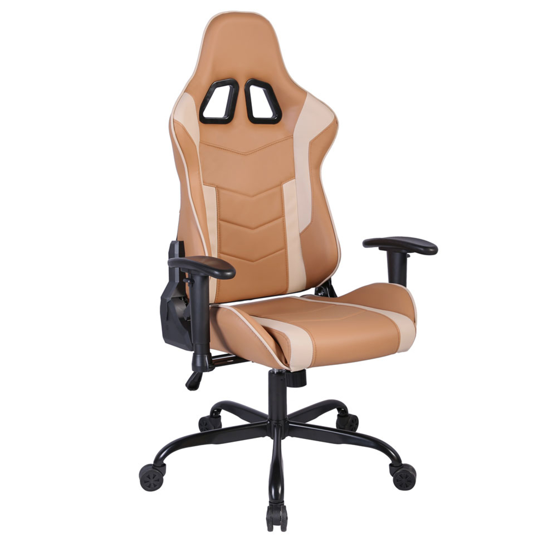 EXPLOR GAMING CHAIR DESK FABRIC MOCCA METAL GREZ METAL 50x71xΗ135cm PRC