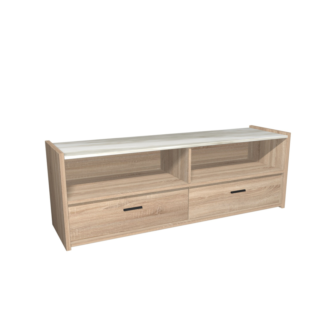 TOWN TV STAND MELAMINE SONOMA WHITE MARBLE 145x39xH50cm E1 EU