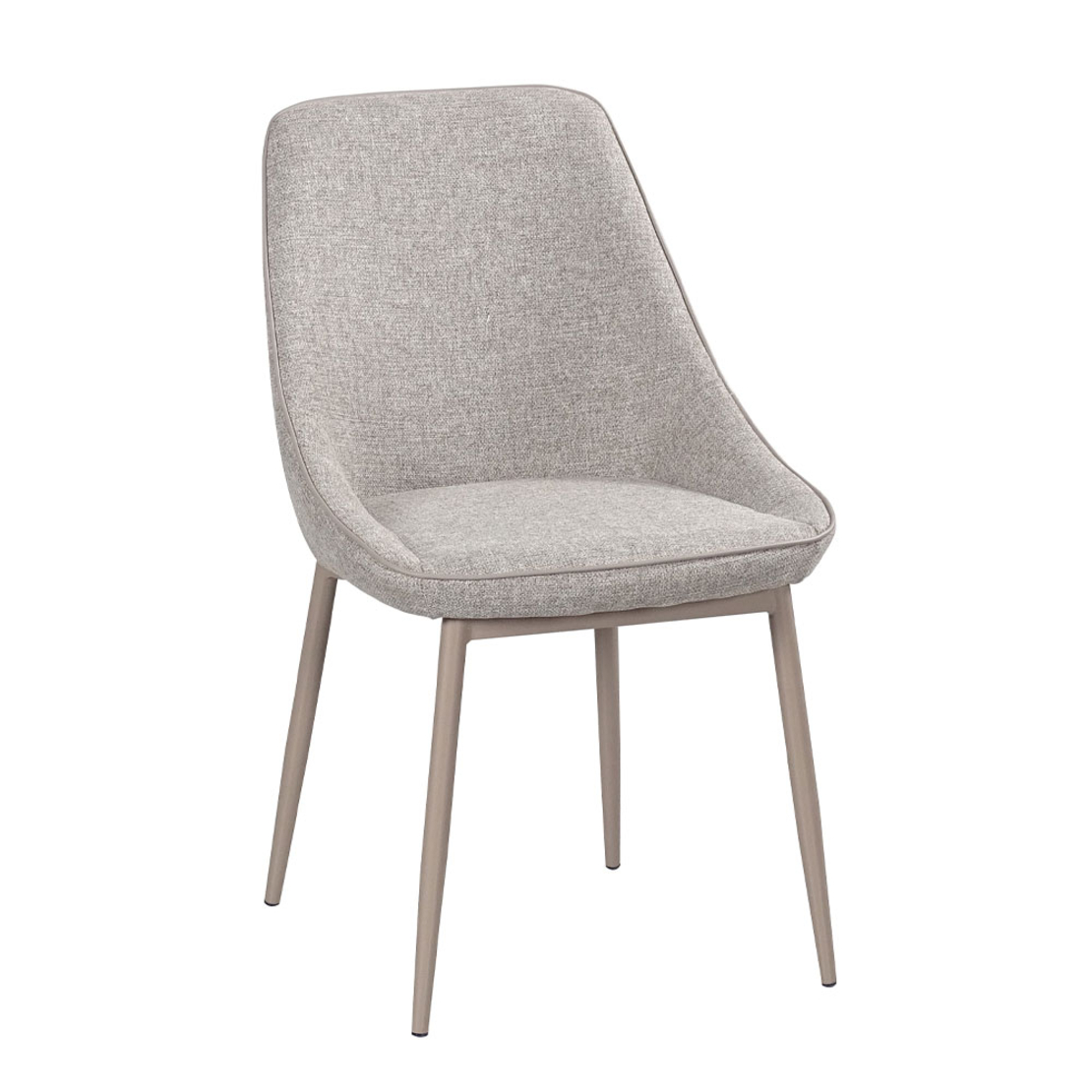 CALIPER CHAIR FABRIC BROWN CAPPUCCINO METAL CAPPUCCINO PRC