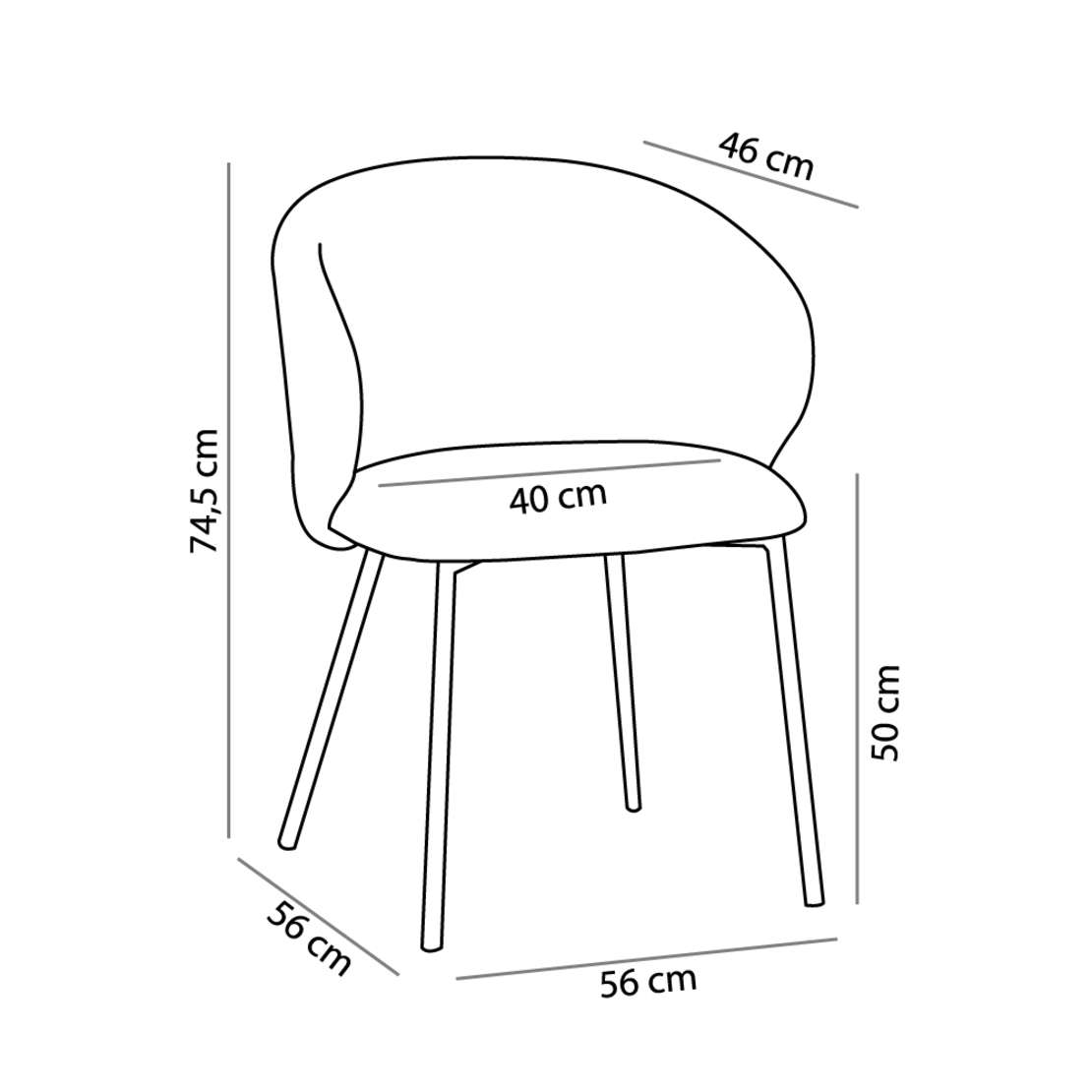 KIRA CHAIR FABRIC MINT METAL GREEN LIGHT E1 PRC