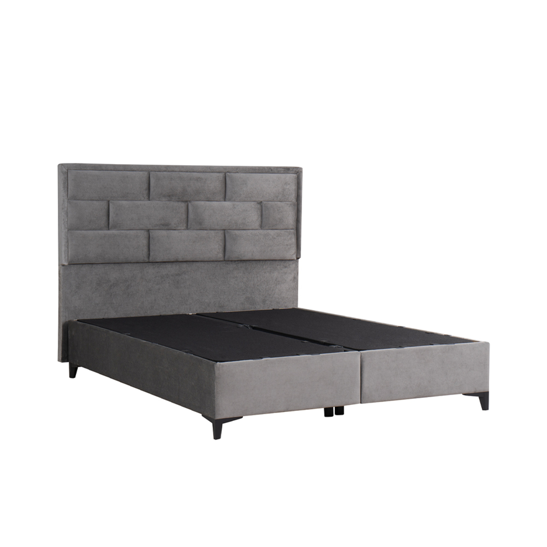 BRICK BED WITH STORAGE (FOR MATTRESS 160x200cm) VELVET GREY 07-450 E1 TR