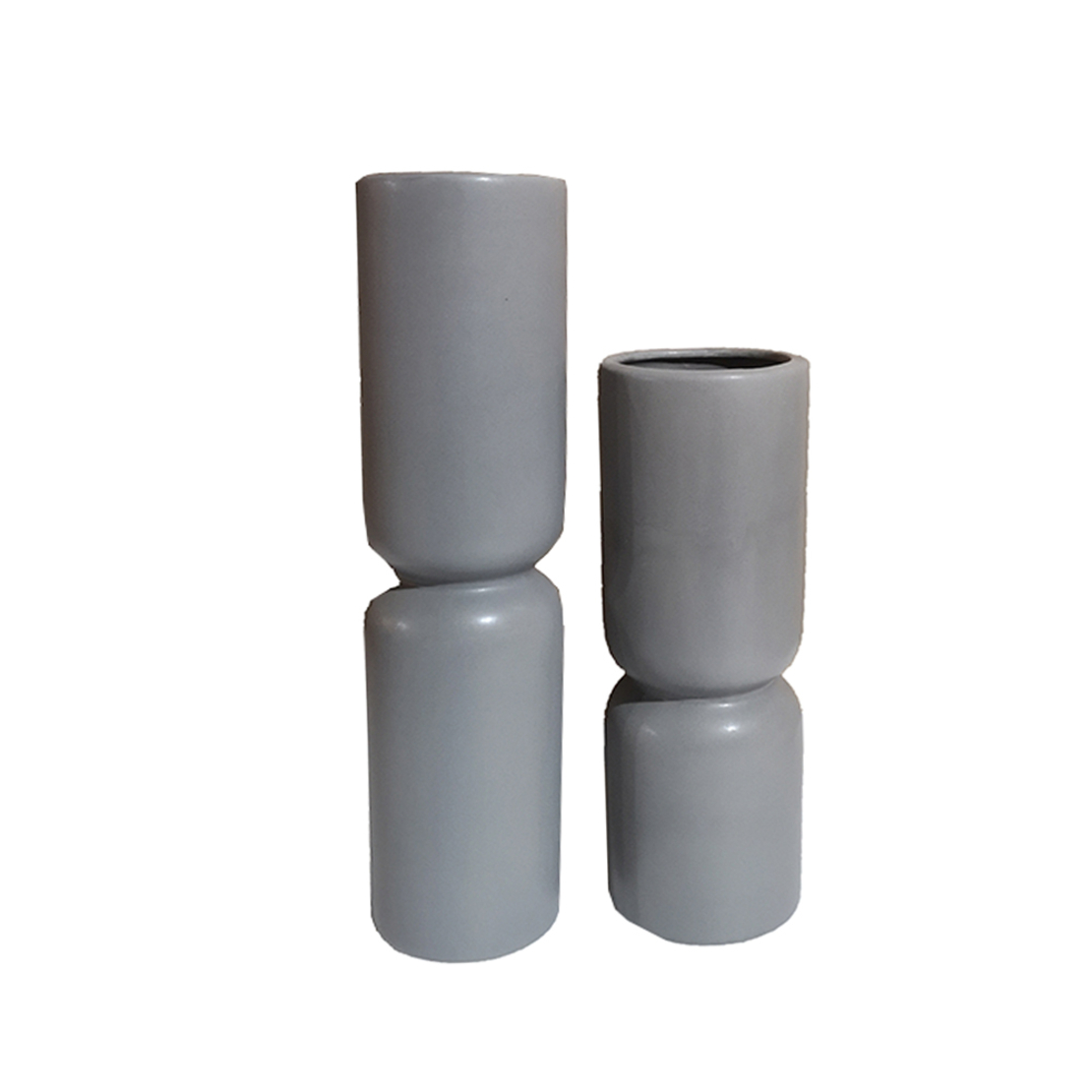 TERRA VASE CERAMIC GREY D8,5xH32,5cm PRC