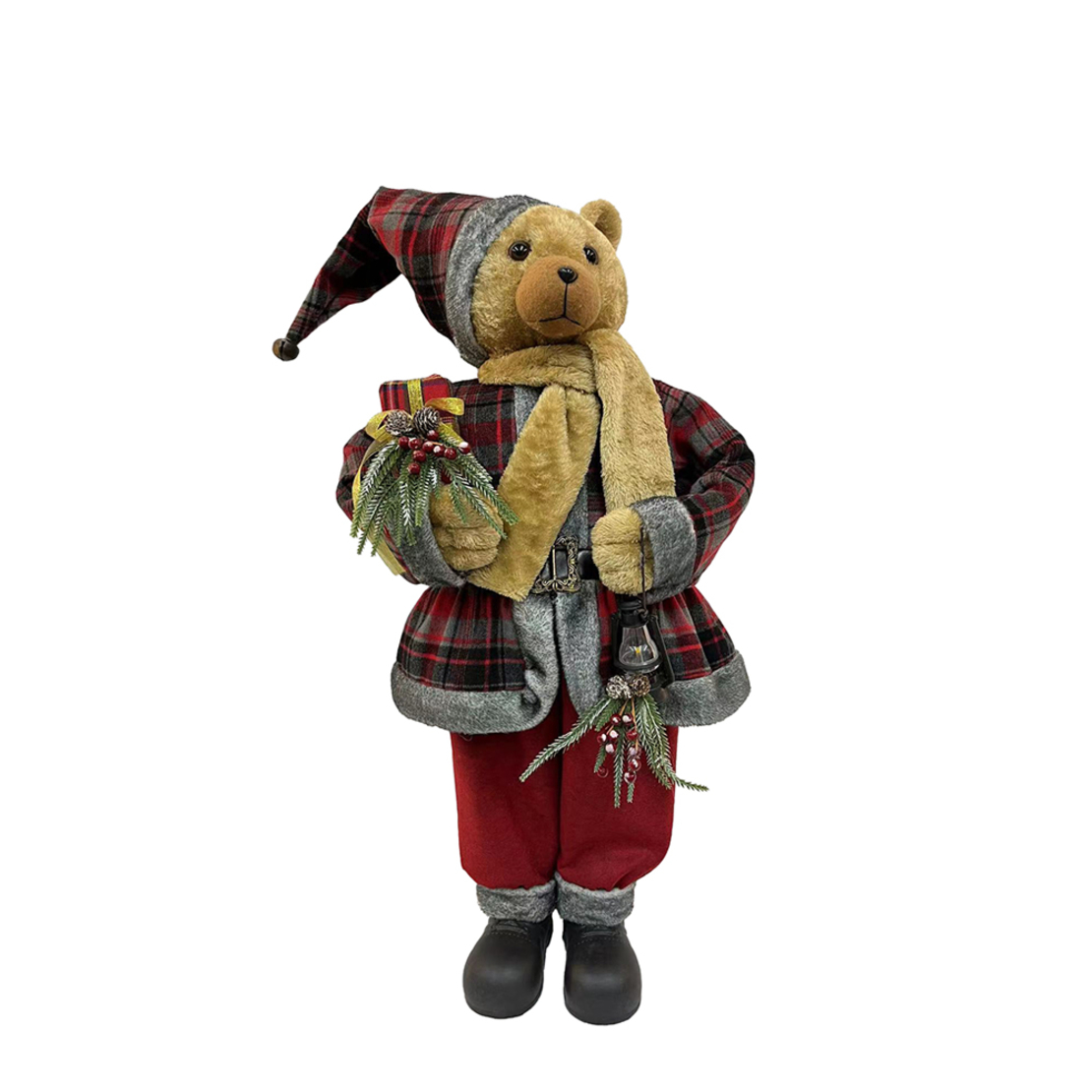 XMAS HAPPY BEAR DECO MULTICOLOR H95cm PRC