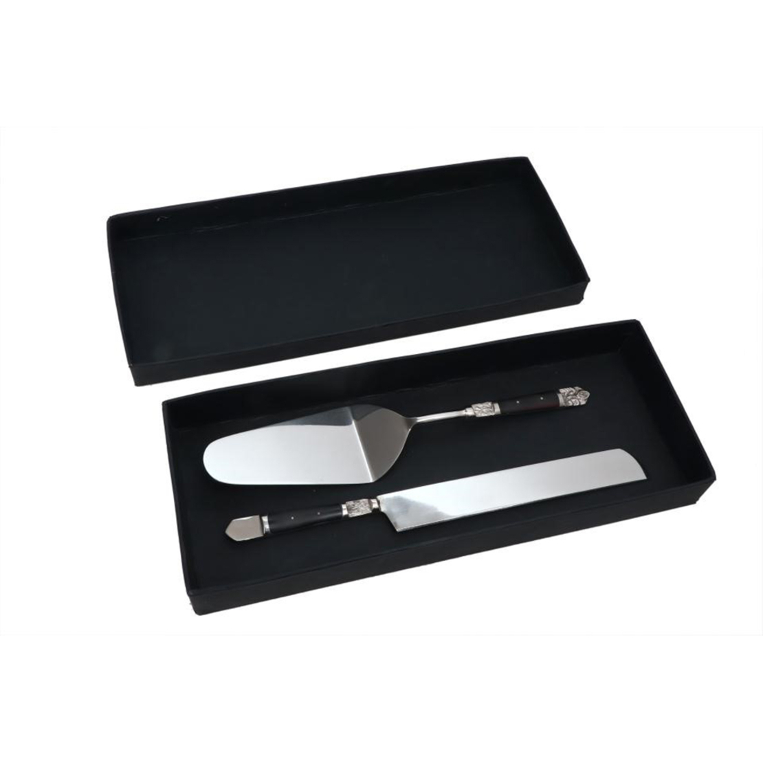 ROYAL SERVING SET STEEL RESIN BLACK 29x6xH2cm IN