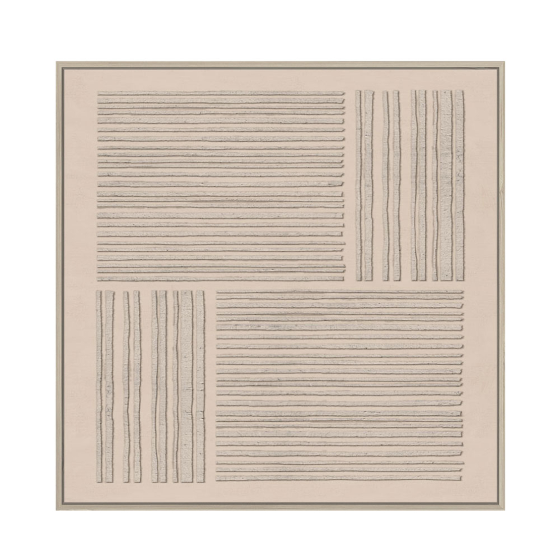 DOUBLER PAINTING CANVAS BEIGE WOOD FRAME NAT