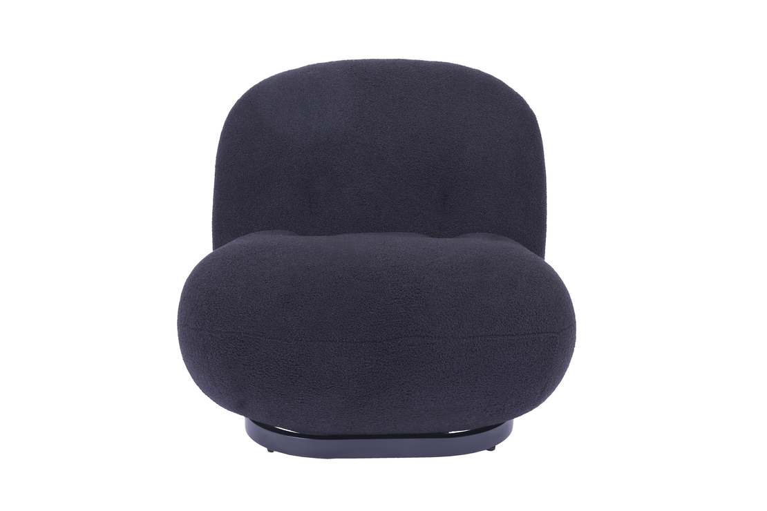 BO ARMCHAIR SWIVEL FABRIC BLACK METAL BLACK E1 PRC