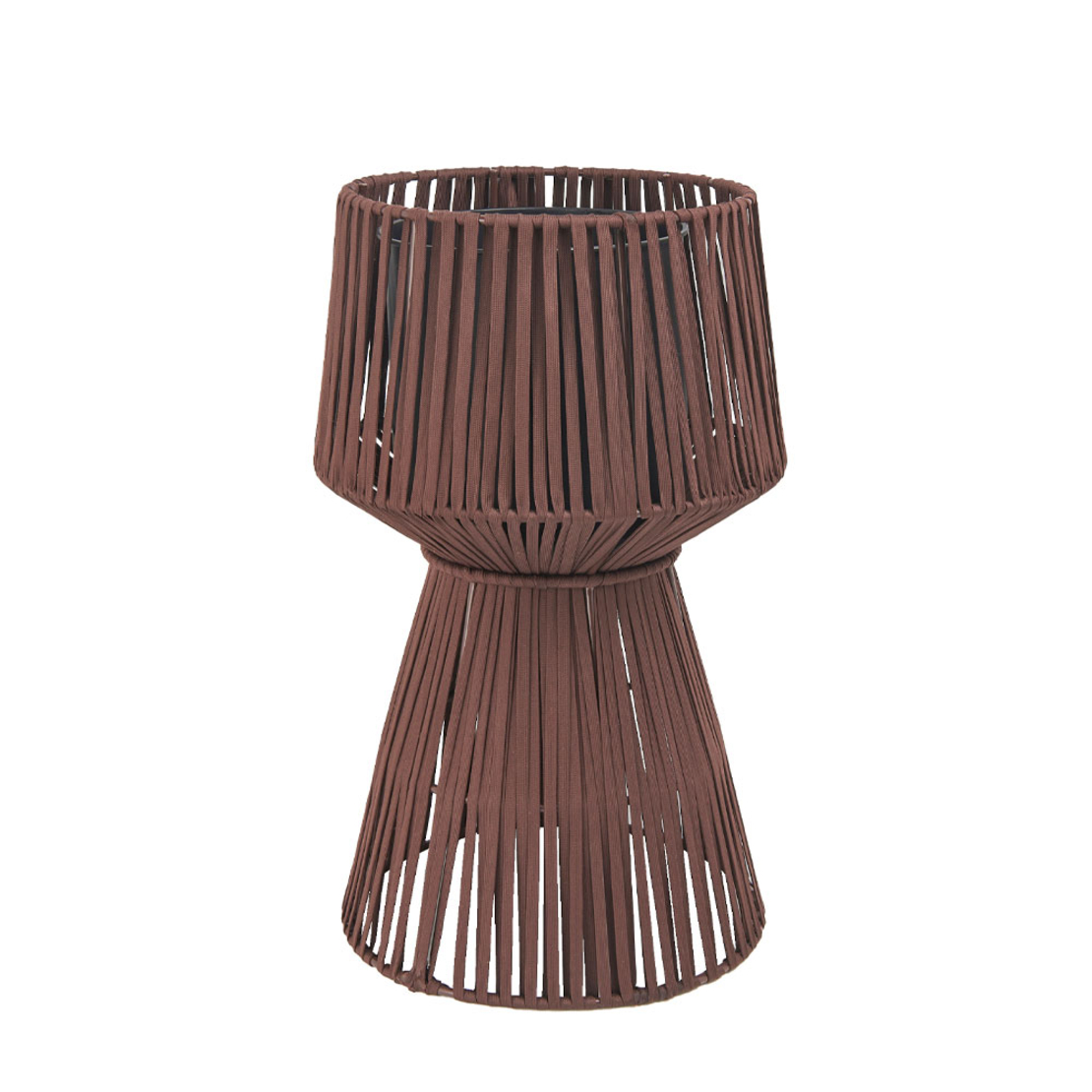ROPE PLANTER METAL ROPE BROWN 32x32xH55cm PRC