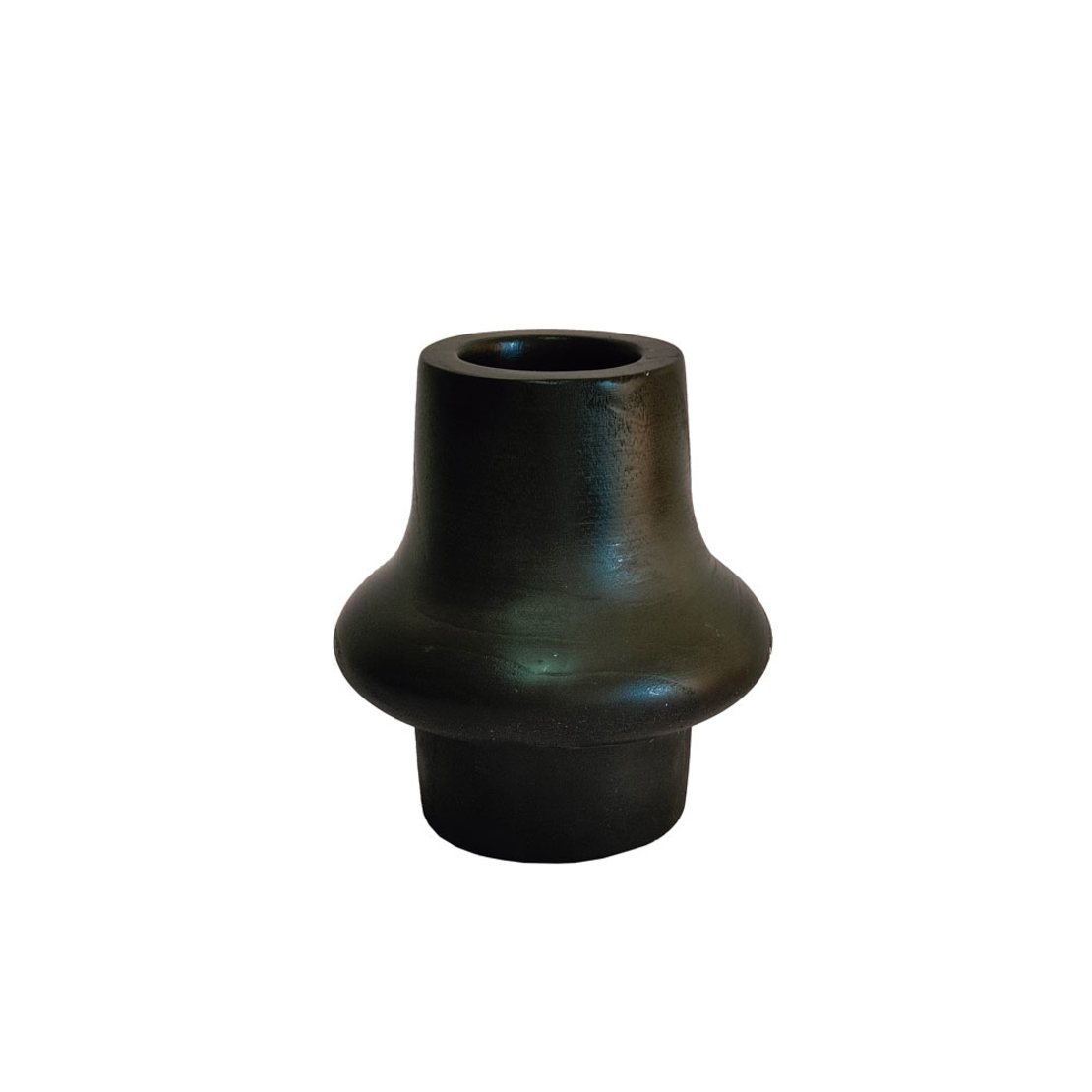 NUBIA VASE WOOD BLACK 19x19xH21cm PRC