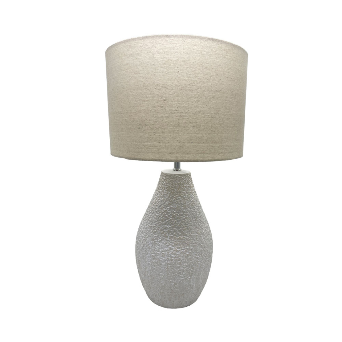 PADER LAMP TABLE 20x20x59 CERAMIC WHITE LINEN BEIGE