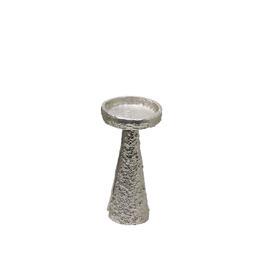ARCO 22 CANDLE HOLDER ALUMINIUM SILVER D11xH22cm I