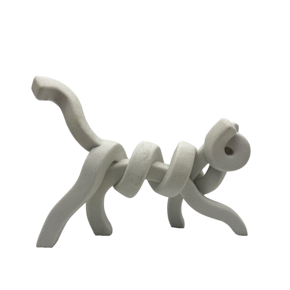 BELMA DECO CAT POLYRESIN WHITE 29,8x7,7xH21,6cm PR