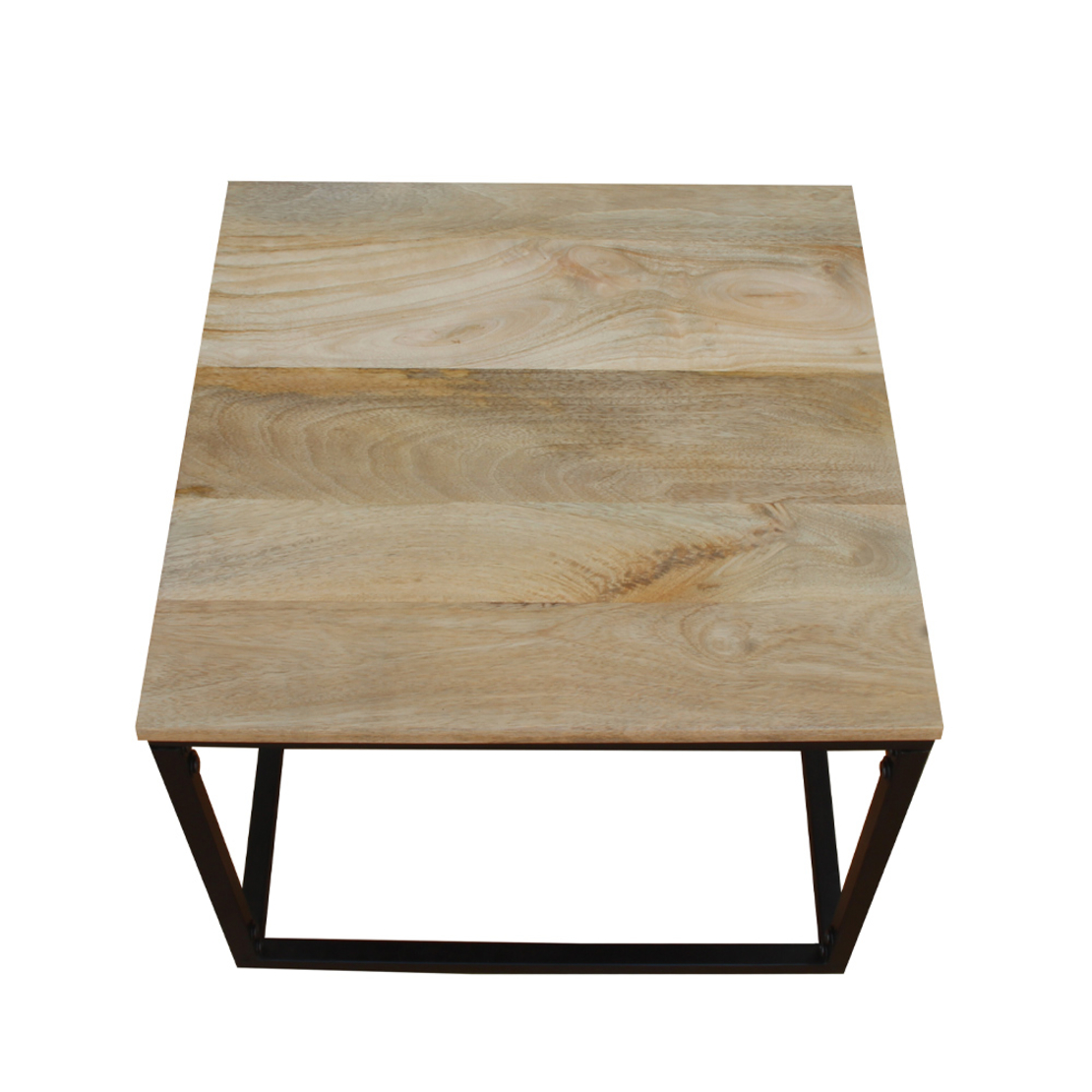 QUADRO COFFEE TABLE SET 3PCS WOOD MANGO NATURAL METAL BLACK 110x60xH45cm IN