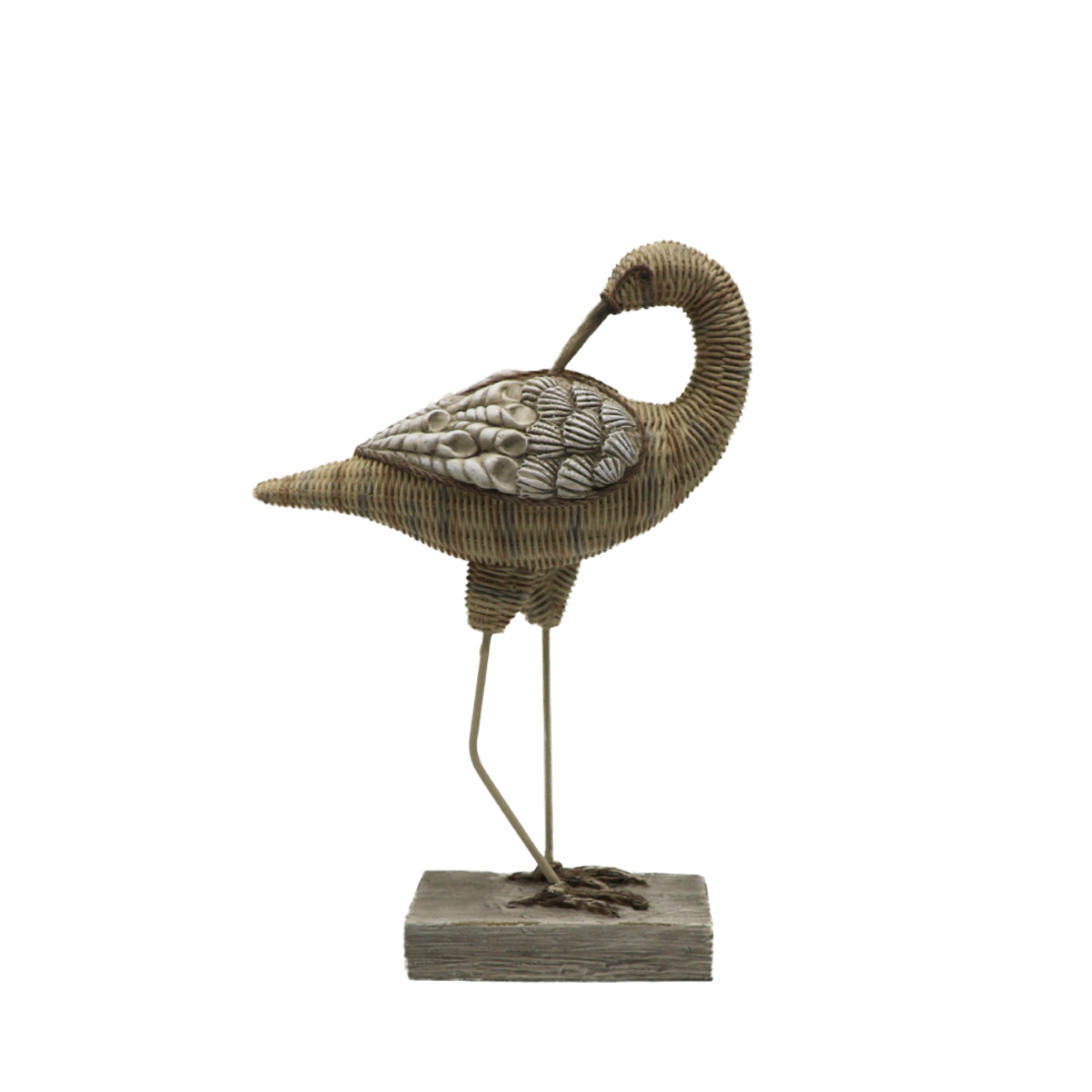 CALOR DECO BIRD POLYRESIN NATURAL 20,5x8,5xH31cm P