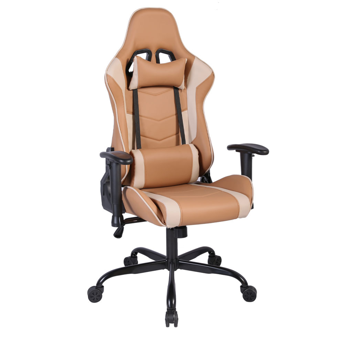 EXPLOR GAMING CHAIR DESK FABRIC MOCCA METAL GREZ METAL 50x71xΗ135cm PRC