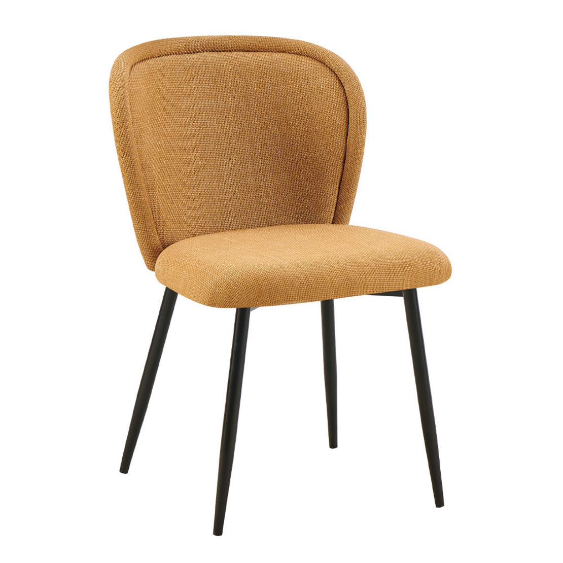 FIGARO CHAIR FABRIC YELLOW METAL BLACK E1 PRC
