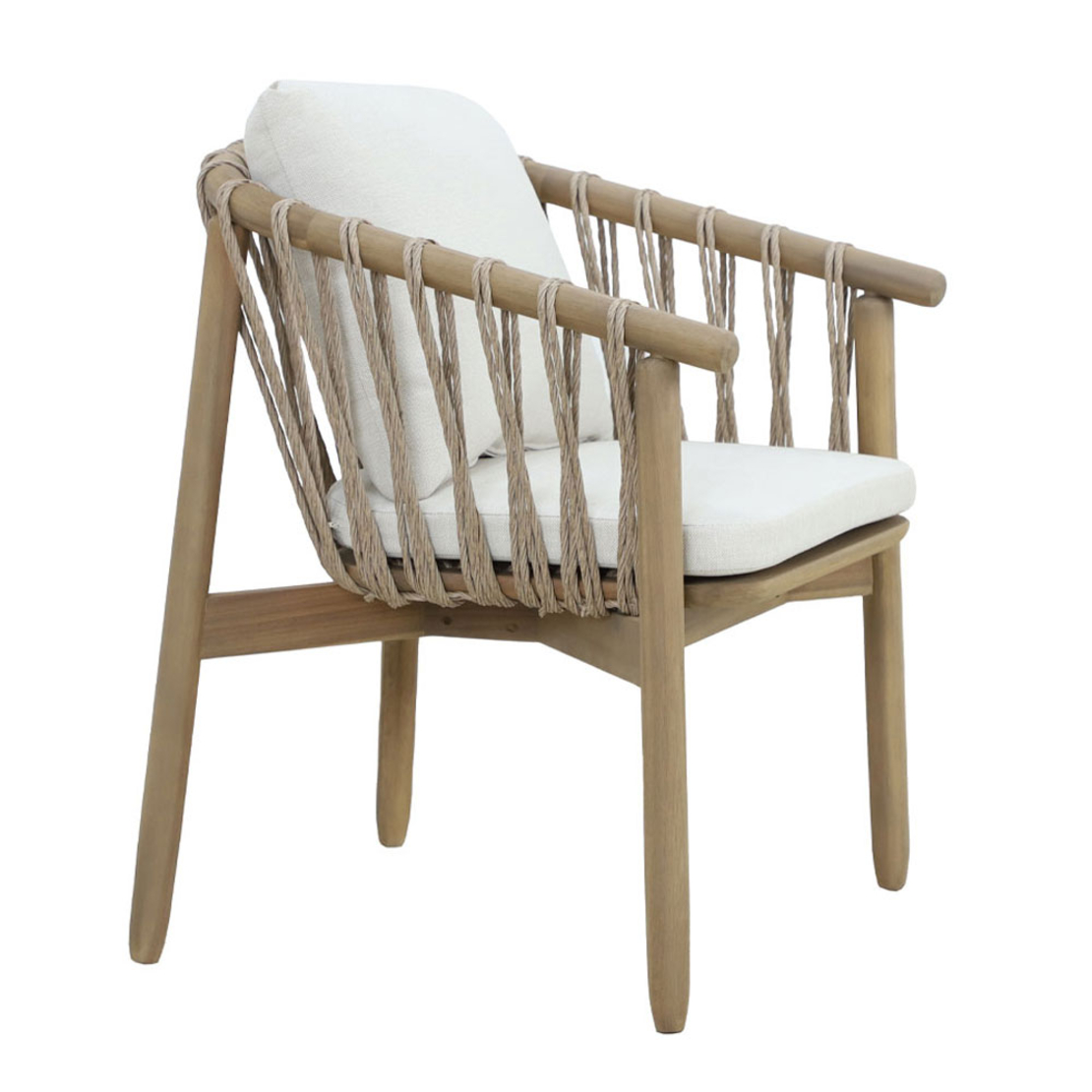 CORDA CHAIR CUSHION WOOD ACACIA NATURAL WHITE 63,5