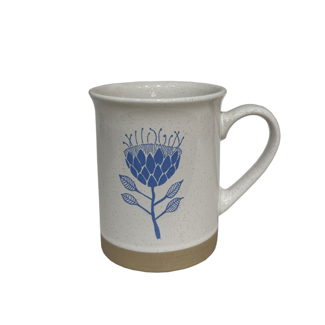 YDRA B MUG STONEWARE WHITE LIGHT BLUE BEIGE D9,8xH